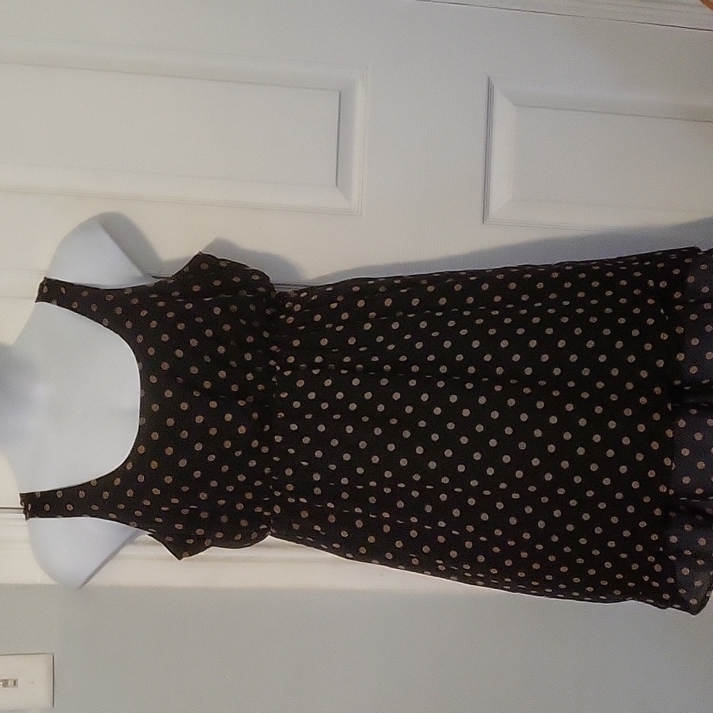 Maurices Black Polka Dot Sleeveless Dress